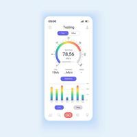 Network monitoring smartphone interface vector template