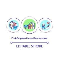 Post-program career development concept icon vector