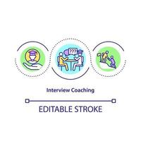 Interview coaching concept icon vector