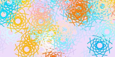 Light Blue, Yellow vector pattern with abstract shapes.