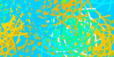 patrón de vector azul claro, amarillo con formas abstractas.