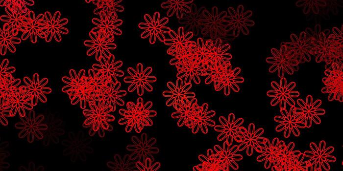 Dark Red vector pattern with abstract shapes.