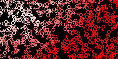 Dark Red vector backdrop with mystery symbols.