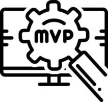 icono de línea para mvp vector