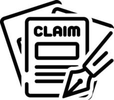 Line icon for claims vector