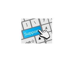 Keyboard support button with mouse hand cursor vector illustrati