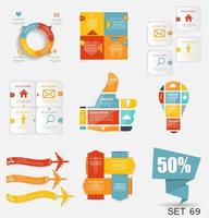 Collection of Infographic Templates for Business Vector Illustra