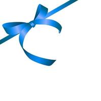 Blue Gift Ribbon. Vector illustration