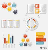 colección de plantillas de infografía para ilustración de vector de negocios
