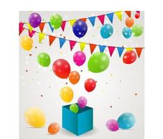 Color glossy balloons background vector illustration