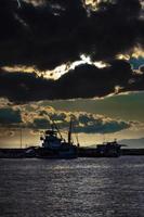 Seascape View in Nature in Turkey Izmir photo