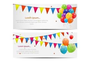 Color glossy balloons card background vector illustration