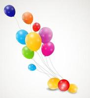 Color Glossy Balloons Background Vector Illustration