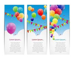 Color glossy balloons background vector illustration