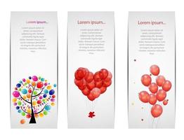 Color Glossy Balloons Card Background Vector Illustration