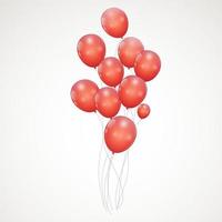 Color glossy balloons background vector illustration