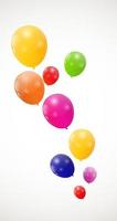 Color Glossy Balloons Background Vector Illustration