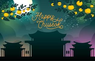 Happy Chuseok Festival Background vector