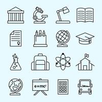 University Icon Set Template vector