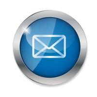 Mail button vector illustration