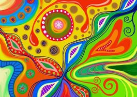 Artistic Folk Art Doodle Surface Pattern vector