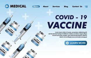 Vaccine Landing Page vector