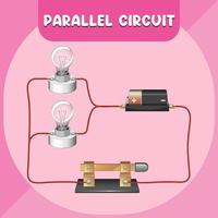 diagrama de infografía de circuito paralelo vector