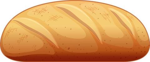 Baguette in cartoon style isolated on white background vector