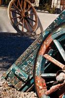 Old Wooden Horse Cart Carriage Wheels photo