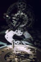 Retro Abstract Industrial Vintage Technology Clock photo