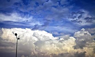 Dark and Shiny Soft Clouds on Sky photo