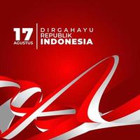 17 de agosto. plantilla de diseño del día de la independencia de indonesia vector