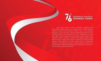 Plantilla del 76o día de la independencia de indonesia vector