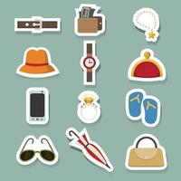 Accessory icons set vector