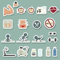 Fitness Icons set vector