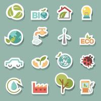 eco iconos set vector