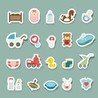 conjunto de iconos de bebé vector