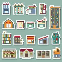 Building Icons set vector