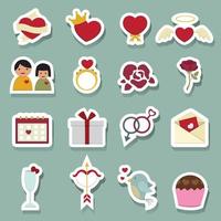 Valentine day love icons vector