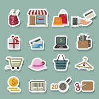 Shopping icons set vector