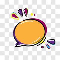 comic popart dialogue box style, fun and colorful vector