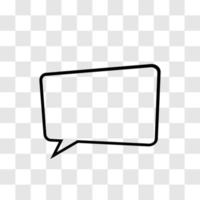 simple line style dialogue box vector