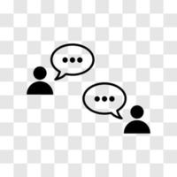 icono de dos personas dialogando vector