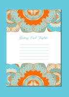 Mandala vintage template card vector