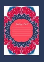 Mandala vintage template card vector