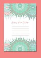 Mandala vintage template card vector