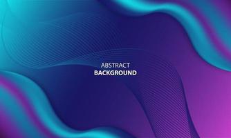 Abstract neon color wave background with light effect vector