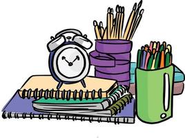 Items for students using in the school vector