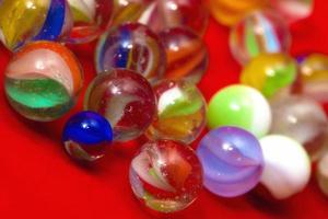 juego de juguete de vidrio bola redonda de mármol para niños foto