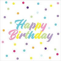 happy birthday text with beautiful soft color vector